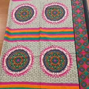 Multicolor beautiful cotton material. Length 96”(2.66yards) width 37”